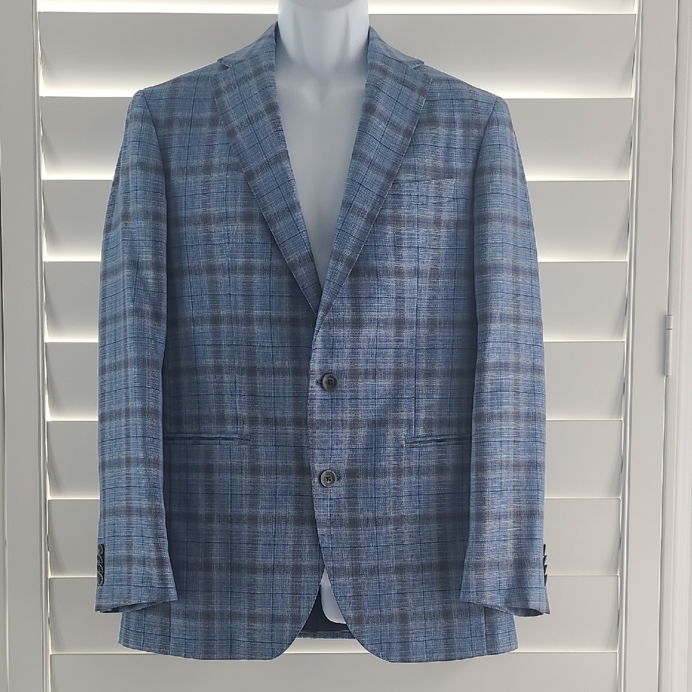 Men's Daniel Cremieux Classic Blue Plaid Blazer